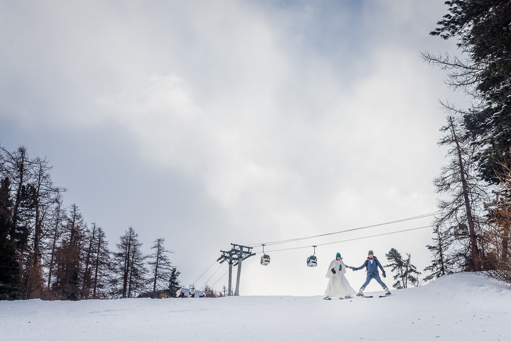 séance day after au ski - Photographe mariage paris Benjamin Brette