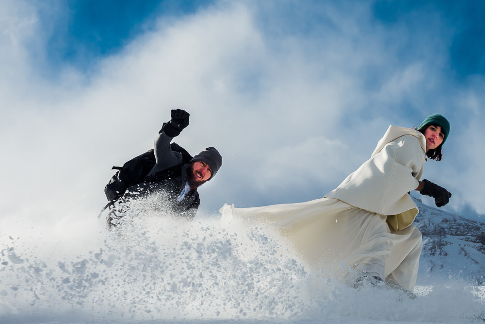 séance day after au ski - Photographe mariage paris Benjamin Brette